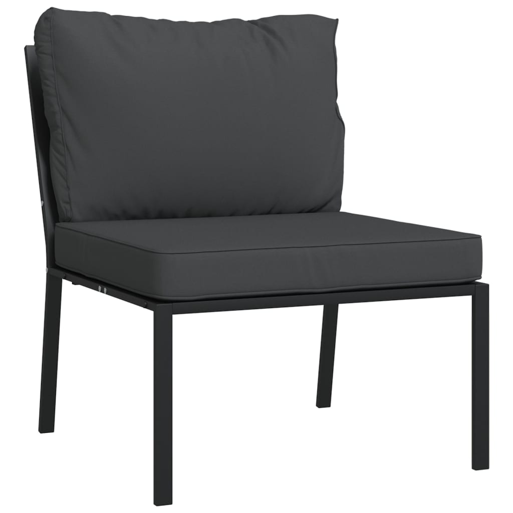 11-Tlg. Garten-Lounge-Set Mit En Kissen Stahl