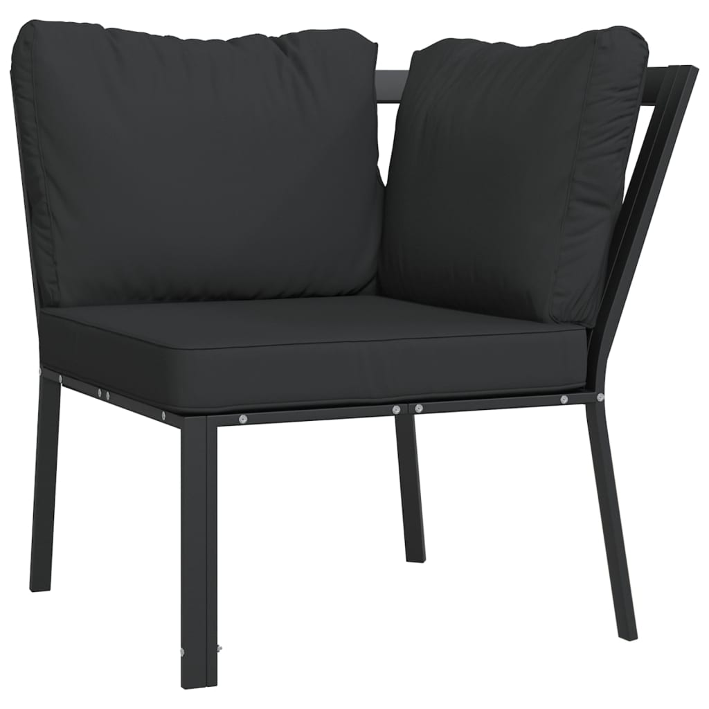 11-Tlg. Garten-Lounge-Set Mit En Kissen Stahl