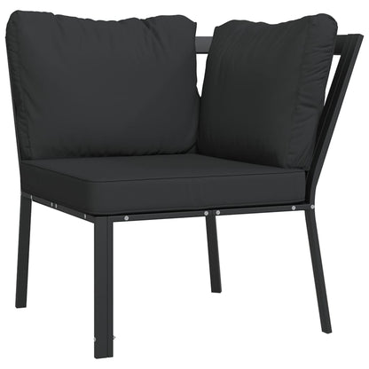 11-Tlg. Garten-Lounge-Set Mit En Kissen Stahl