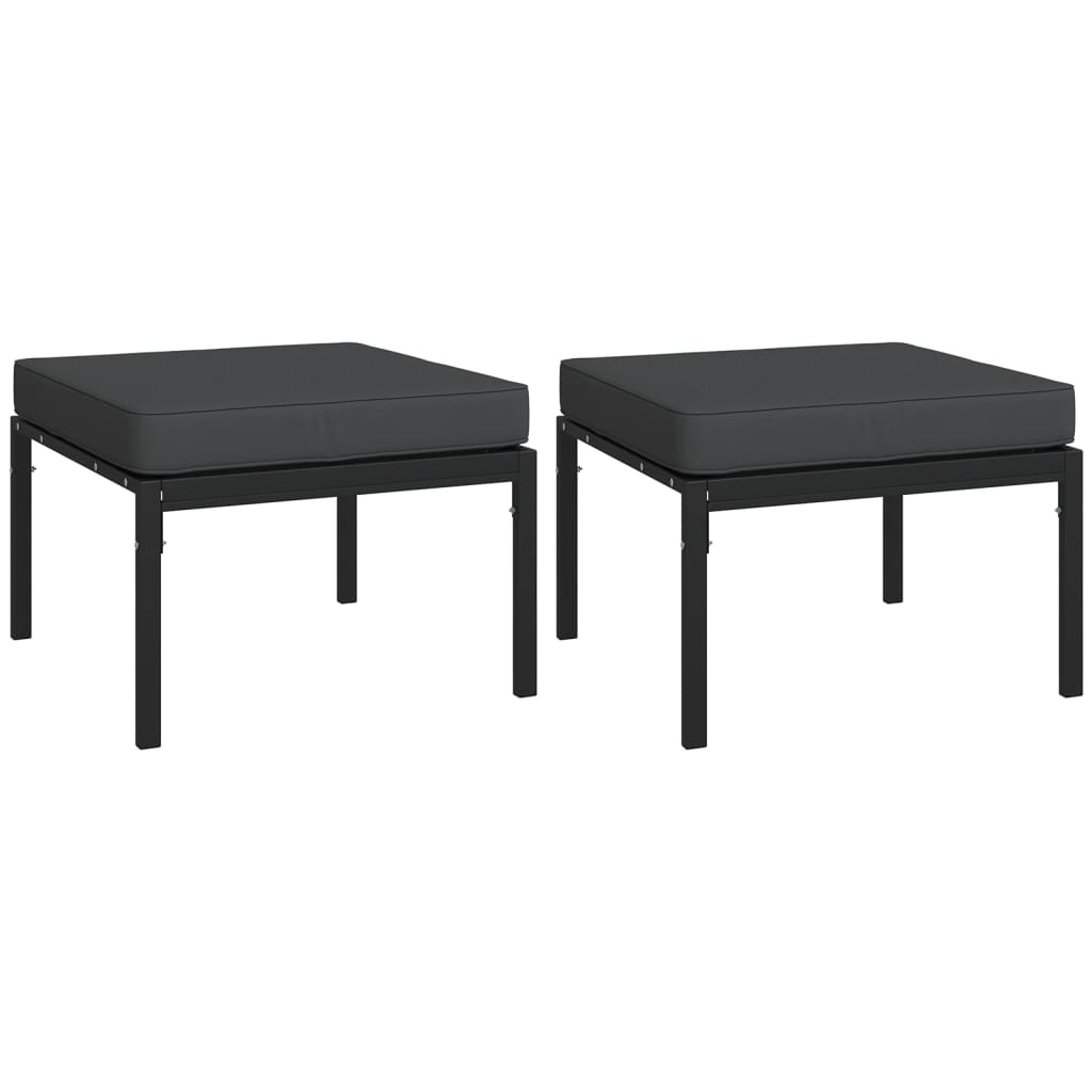 11-Tlg. Garten-Lounge-Set Mit En Kissen Stahl