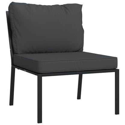 7-Tlg. Garten-Lounge-Set Mit En Kissen Stahl