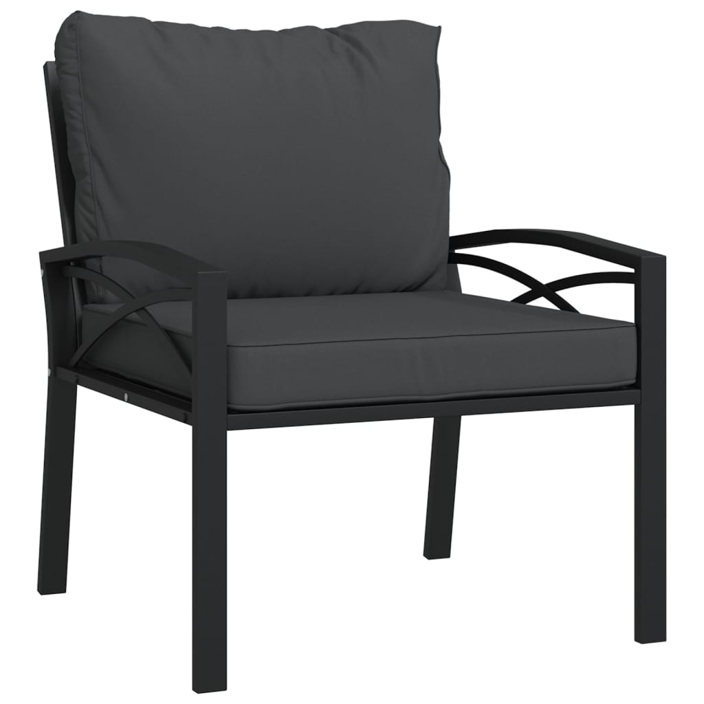 7-Tlg. Garten-Lounge-Set Mit En Kissen Stahl