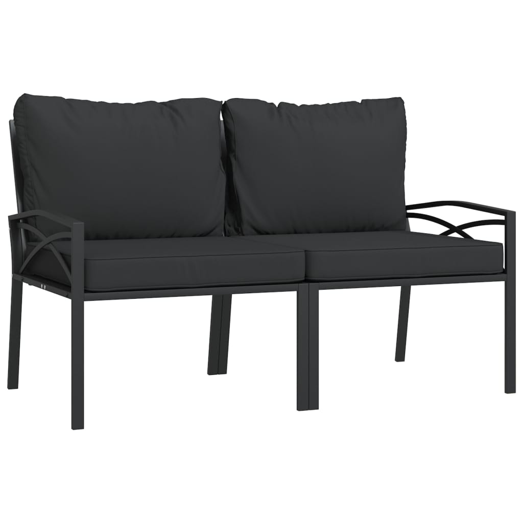 9-Tlg. Garten-Lounge-Set Mit En Kissen Stahl