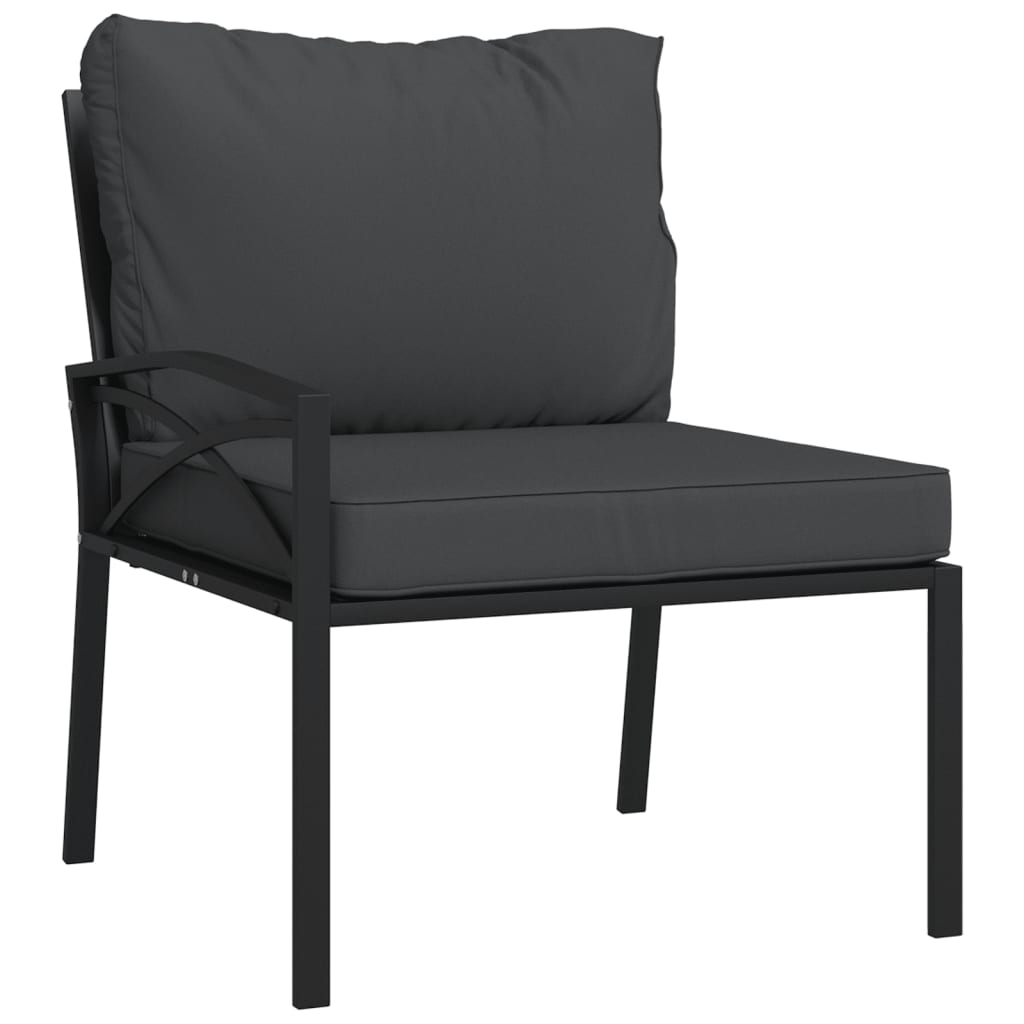 9-Tlg. Garten-Lounge-Set Mit En Kissen Stahl