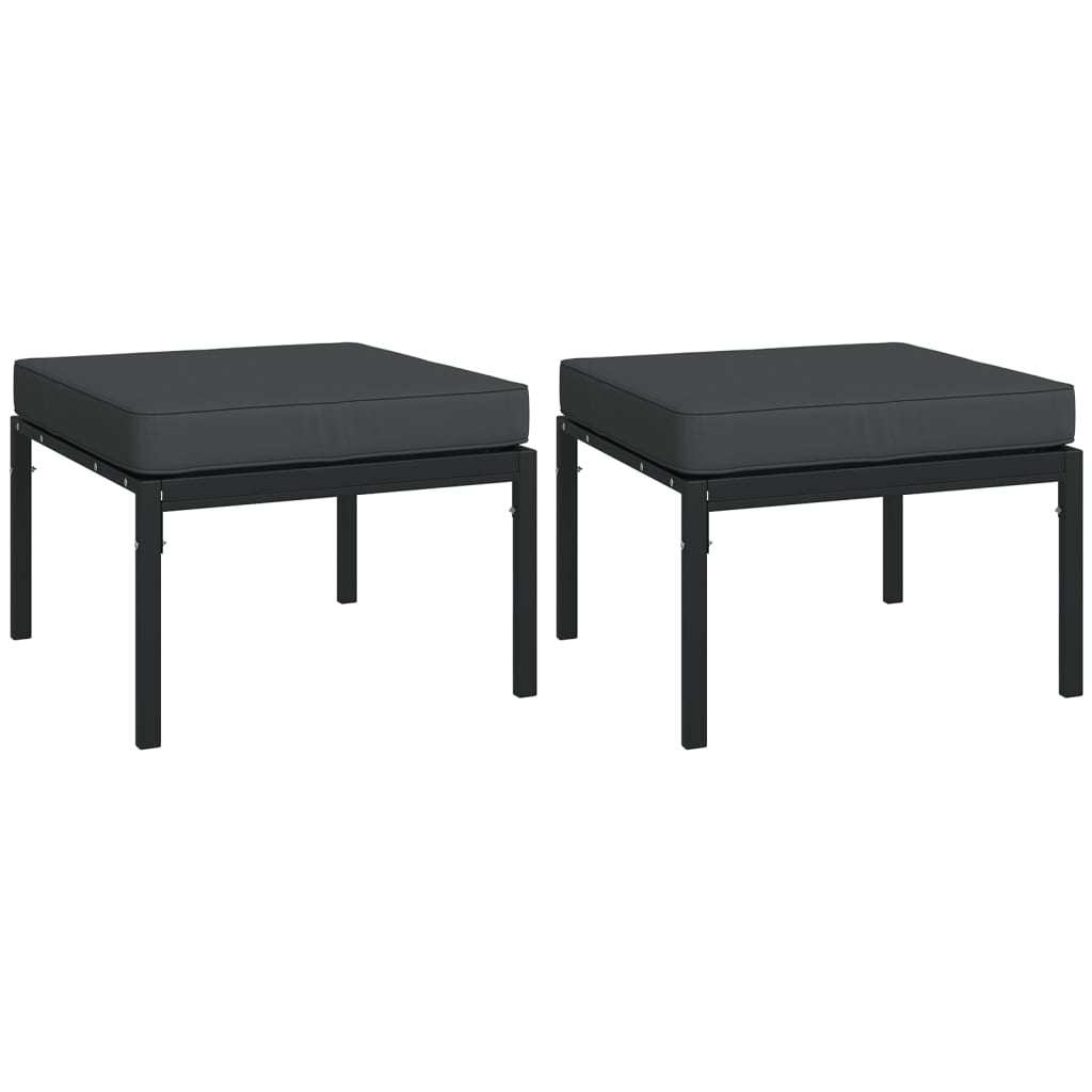9-Tlg. Garten-Lounge-Set Mit En Kissen Stahl
