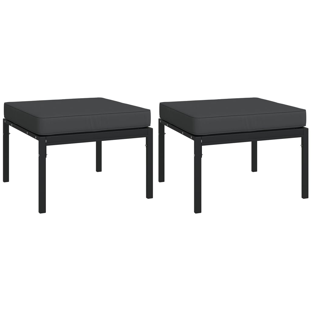 6-Tlg. Garten-Lounge-Set Mit En Kissen Stahl
