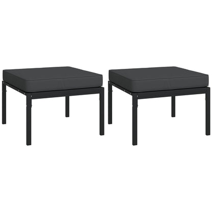 6-Tlg. Garten-Lounge-Set Mit En Kissen Stahl