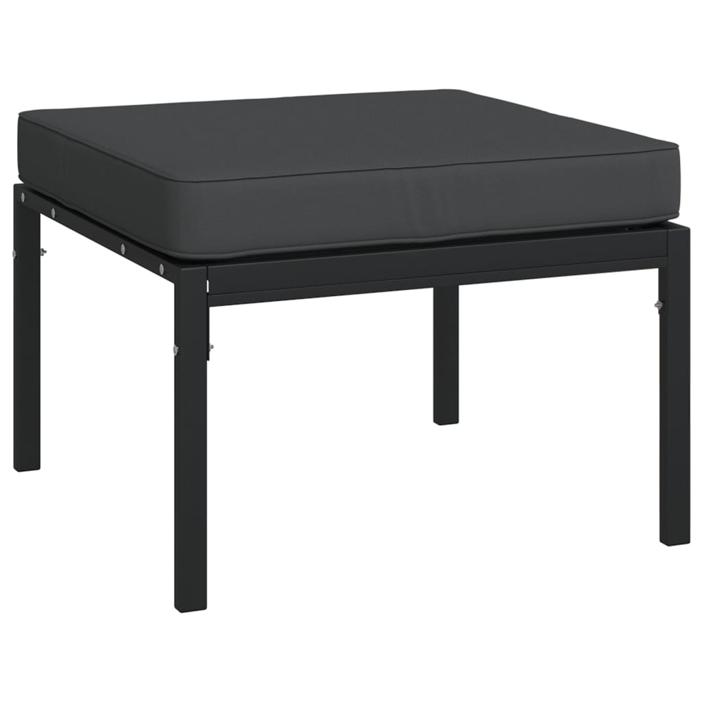 6-Tlg. Garten-Lounge-Set Mit En Kissen Stahl