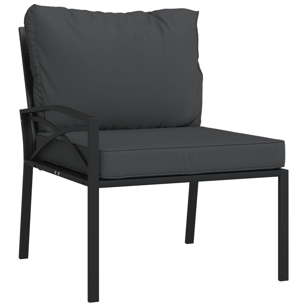 6-Tlg. Garten-Lounge-Set Mit En Kissen Stahl