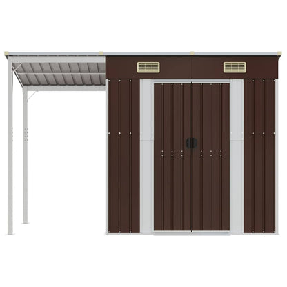 Gartenhaus Mit Schleppdach 277X107X181 Cm Stahl