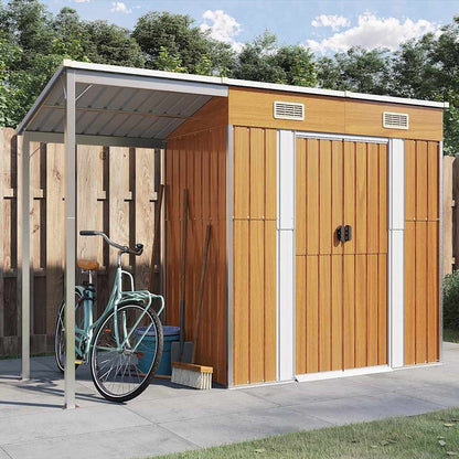 Gartenhaus Mit Schleppdach 277X107X181 Cm Stahl