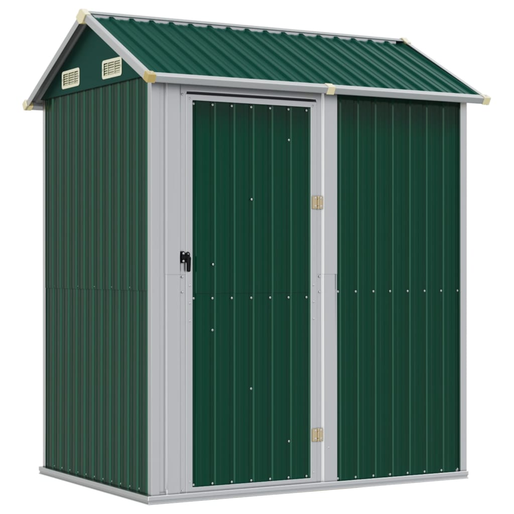 Gerätehaus Grün 192X152,5X237 Cm Verzinkter Stahl