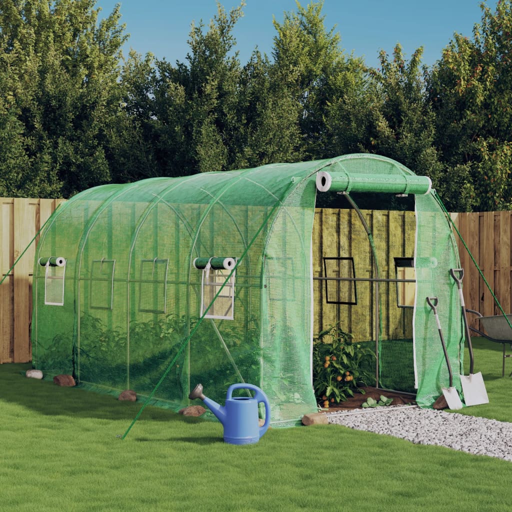 Gewächshaus Mit Stahlrahmen 16 M² 8X2X2 M