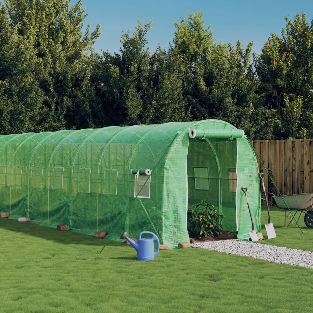 Gewächshaus Mit Stahlrahmen 16 M² 8X2X2 M
