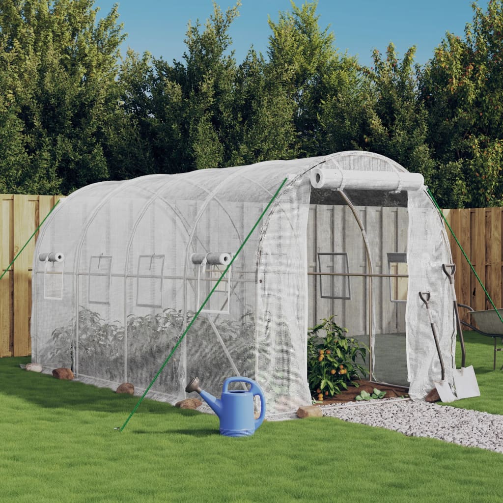Gewächshaus Mit Stahlrahmen 16 M² 8X2X2 M