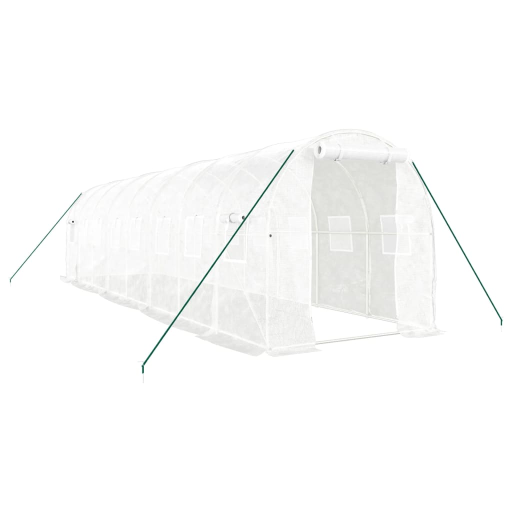 Gewächshaus Mit Stahlrahmen 16 M² 8X2X2 M