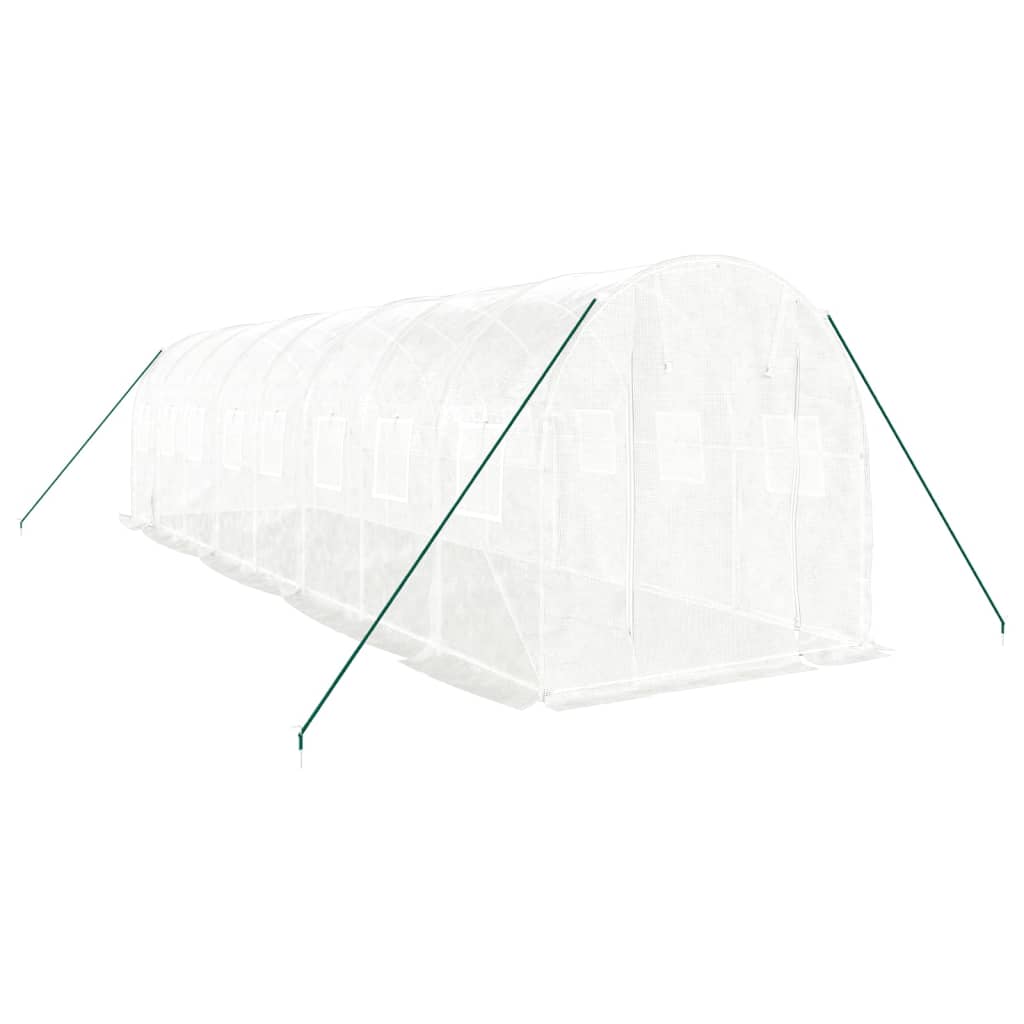 Gewächshaus Mit Stahlrahmen 16 M² 8X2X2 M