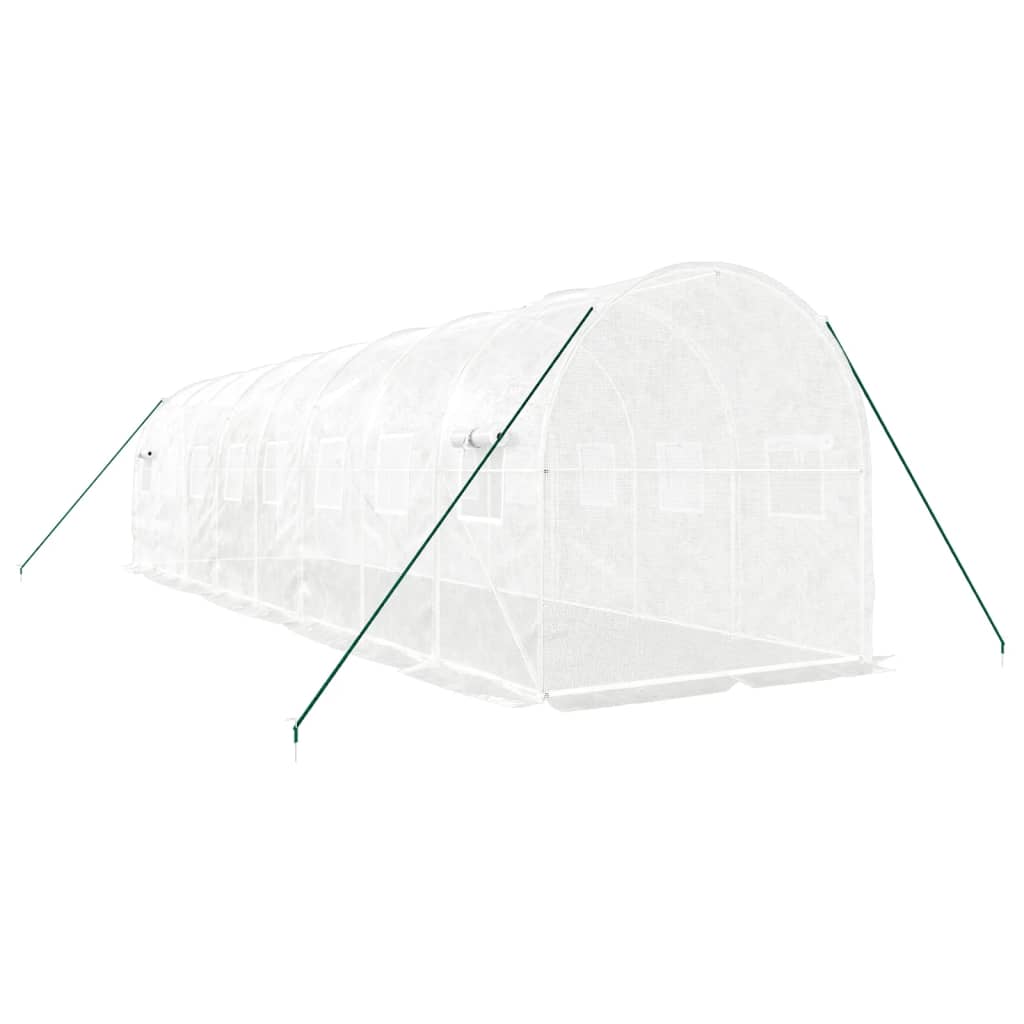 Gewächshaus Mit Stahlrahmen 16 M² 8X2X2 M