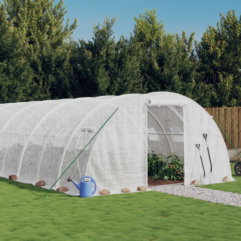 Gewächshaus Mit Stahlrahmen 72 M² 18X4X2 M