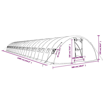 Gewächshaus Mit Stahlrahmen 120 M² 24X5X2,3 M