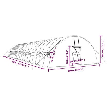 Gewächshaus Mit Stahlrahmen 120 M² 20X6X2,85 M