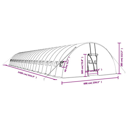 Gewächshaus Mit Stahlrahmen 144 M² 24X6X2,85 M