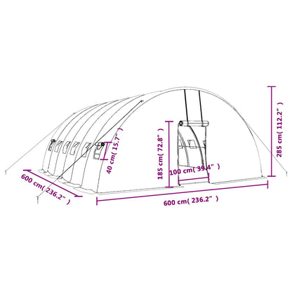Gewächshaus Mit Stahlrahmen 36 M² 6X6X2,85 M