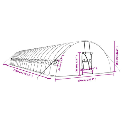Gewächshaus Mit Stahlrahmen 120 M² 20X6X2,85 M