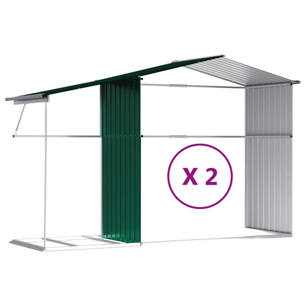 Gerätehaus 277X279X179 Cm Verzinkter Stahl