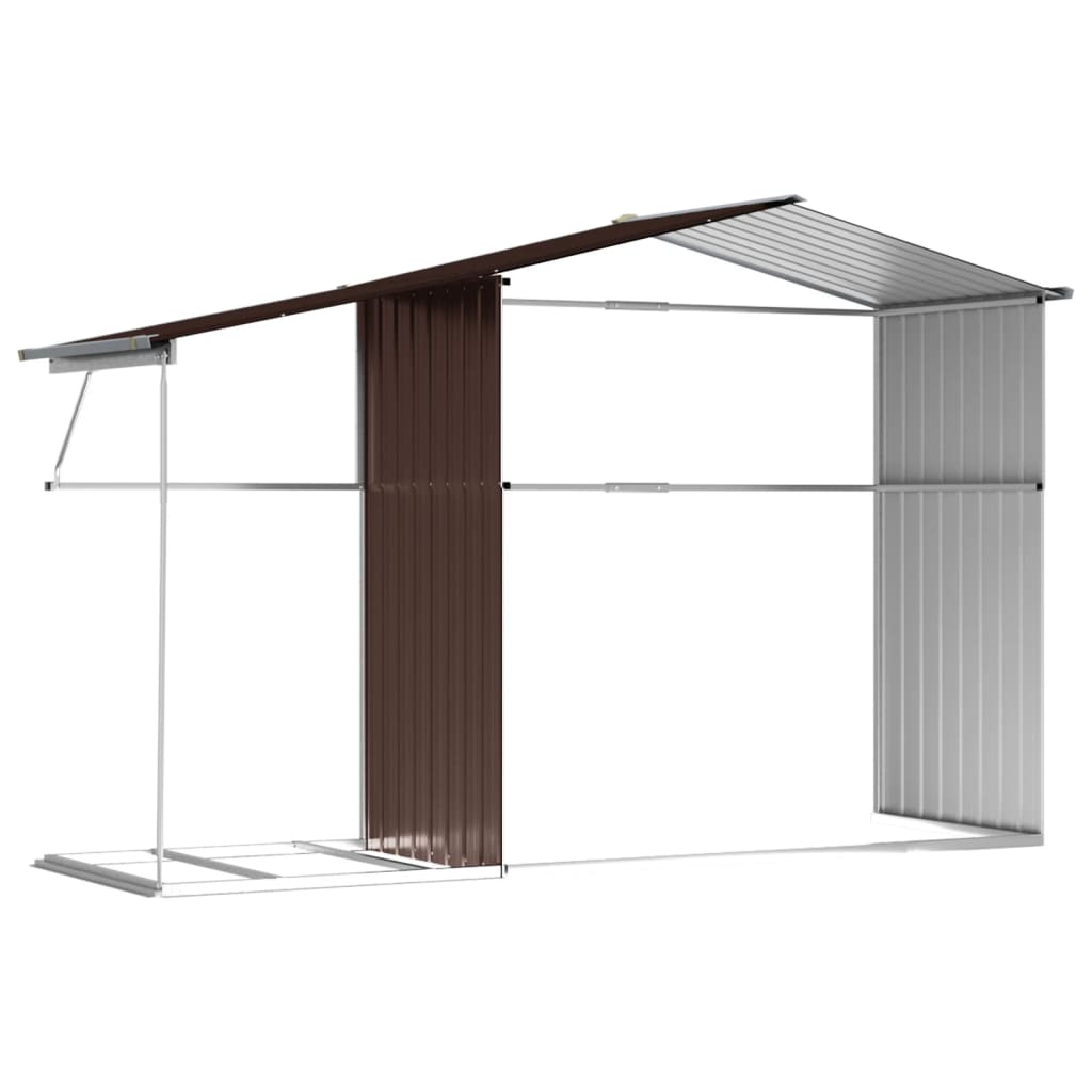 Gerätehaus 277X192,5X179 Cm Verzinkter Stahl