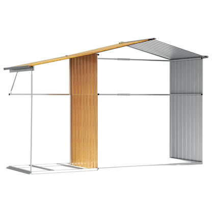 Gerätehaus 277X192,5X179 Cm Verzinkter Stahl