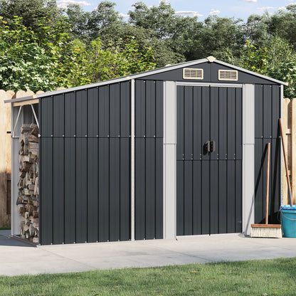 Gerätehaus 277X93X179 Cm Verzinkter Stahl