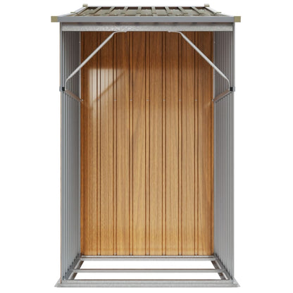 Gerätehaus Braun 277X93X179 Cm Verzinkter Stahl
