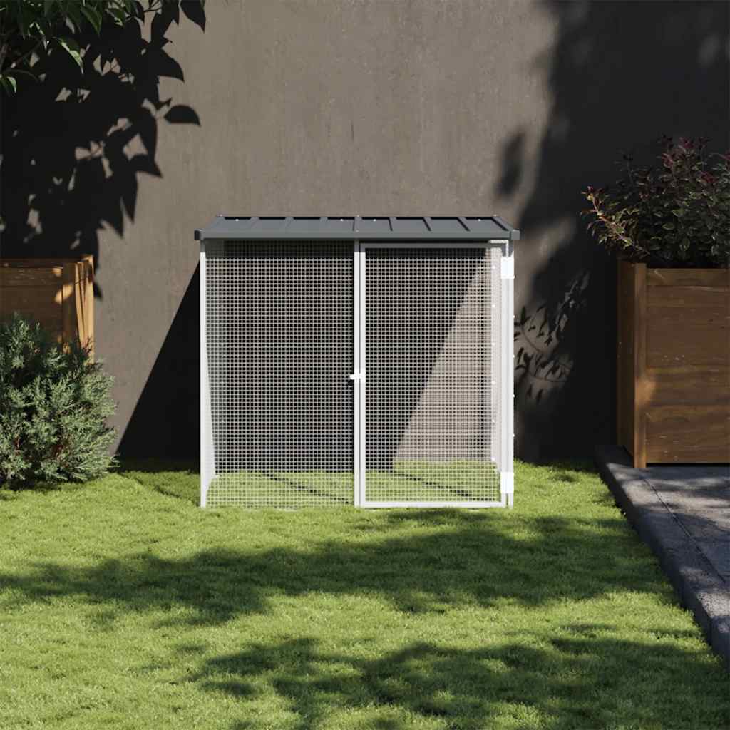 Hühnerkäfig Mit Dach 203X98X90 Cm Verzinkter Stahl