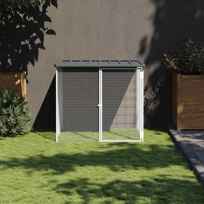 Hühnerkäfig Mit Dach 203X98X90 Cm Verzinkter Stahl