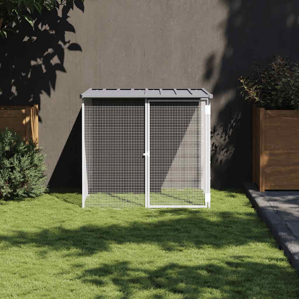 Hühnerkäfig Mit Dach 203X98X90 Cm Verzinkter Stahl