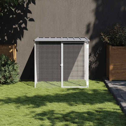 Hühnerkäfig Mit Dach 203X98X90 Cm Verzinkter Stahl