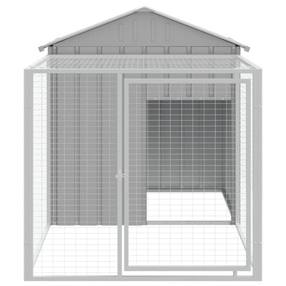 Hühnerkäfig Mit Auslauf 117 X 201 X 123 Cm Verzinkter Stahl