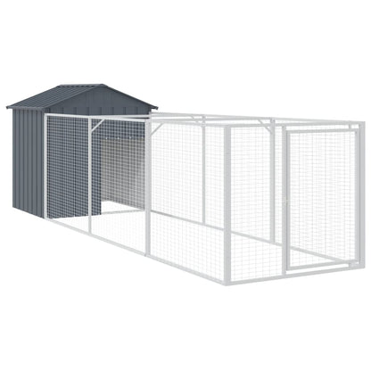 Hundehütte Mit Dach 117X405X123 Cm Verzinkter Stahl