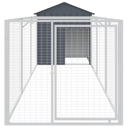Hundehütte Mit Dach 117X405X123 Cm Verzinkter Stahl