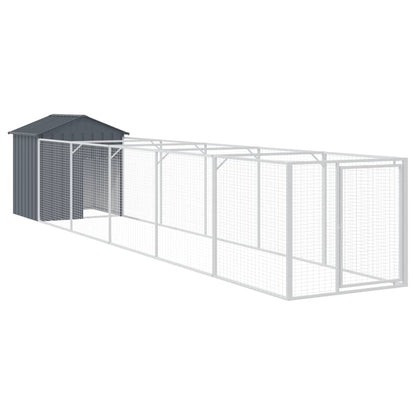 Hundehütte Mit Dach 117X609X123 Cm Verzinkter Stahl
