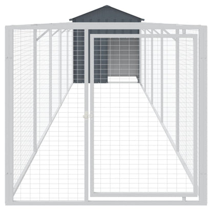 Hundehütte Mit Dach 117X609X123 Cm Verzinkter Stahl