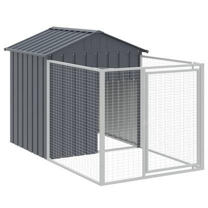 Hundehütte Mit Dach 117X609X123 Cm Verzinkter Stahl