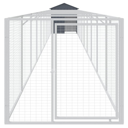 Hundehütte Mit Dach 117X1017X123 Cm Verzinkter Stahl