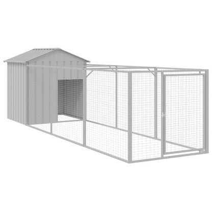 Hundehütte Mit Dach 117X405X123 Cm Verzinkter Stahl