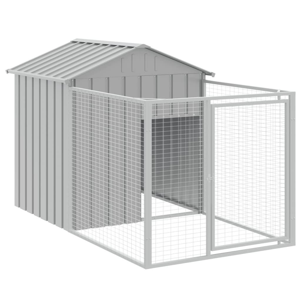 Hundehütte Mit Dach 117X405X123 Cm Verzinkter Stahl
