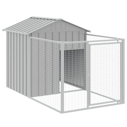 Hundehütte Mit Dach 117X405X123 Cm Verzinkter Stahl