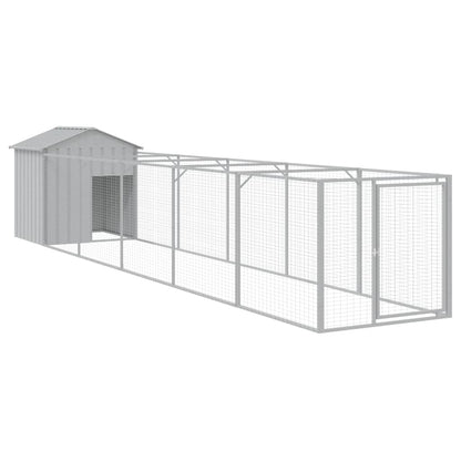 Hundehütte Mit Dach 117X609X123 Cm Verzinkter Stahl