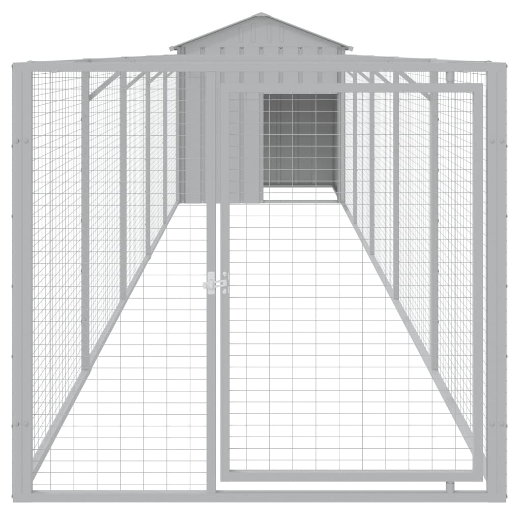 Hundehütte Mit Dach 117X609X123 Cm Verzinkter Stahl