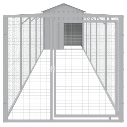 Hundehütte Mit Dach 117X609X123 Cm Verzinkter Stahl